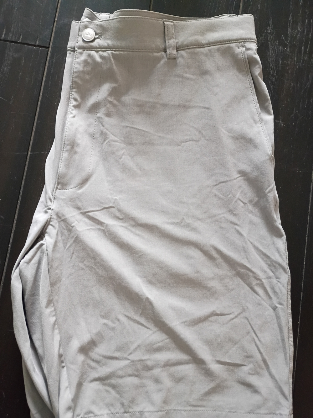 Peter Millar Light Gray Shorts with Blue Trim